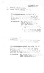 Administrative record - City of Sunshine - Commissioner Mr Alexander Alex George Gillon Collection 1976 - 1982 - Report of forward planning committee meeting 19th August 1980, City of Sunshine, 19th August 1980