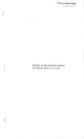 Administrative record - City of Sunshine - Commissioner Mr Alexander Alex George Gillon Collection 1976 - 1982 - Minutes of the ordinary meeting of council held on 16th September 1980, City of Sunshine, 16th September 1980