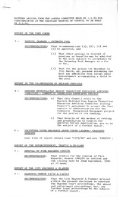 Administrative record - City of Sunshine - Commissioner Mr Alexander Alex George Gillon Collection 1976 - 1982 - Matters arising from agenda committee meeting 1st September 1980, City of Sunshine, 1st September 1980