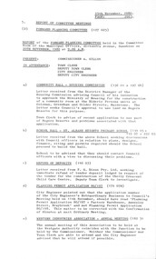 Administrative record - City of Sunshine - Commissioner Mr Alexander Alex George Gillon Collection 1976 - 1982 - Report of forward planning committee meeting 20th November 1980, City of Sunshine, 25th November 1980
