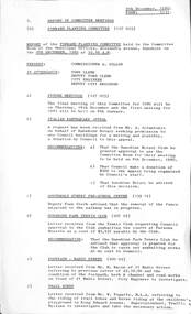 Administrative record - City of Sunshine - Commissioner Mr Alexander Alex George Gillon Collection 1976 - 1982 - Report of forward planning committee meeting 8th December 1980, City of Sunshine, 9th December 1980