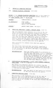 Administrative record - City of Sunshine - Commissioner Mr Alexander Alex George Gillon Collection 1976 - 1982 - Report of forward planning committee meeting 22nd January 1981, City of Sunshine, 10th February 1981