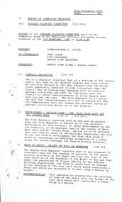Administrative record - City of Sunshine - Commissioner Mr Alexander Alex George Gillon Collection 1976 - 1982 - Report of forward planning committee meeting 3rd February 1981, City of Sunshine, 10th February 1981