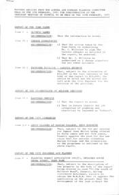 Administrative record - City of Sunshine - Commissioner Mr Alexander Alex George Gillon Collection 1976 - 1982 - Matters arising from agenda and forward planning committee meeting 10th February 1981, City of Sunshine, 10th February 1981