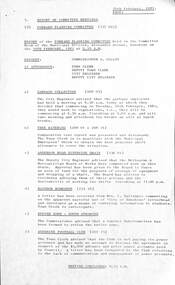 Administrative record - City of Sunshine - Commissioner Mr Alexander Alex George Gillon Collection 1976 - 1982 - Report of the forward planning committee meeting 19th February 1981, City of Sunshine, 24th February 1981