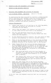 Administrative record - City of Sunshine - Commissioner Mr Alexander Alex George Gillon Collection 1976 - 1982 - Report of the building surveyor 13th January 1981, City of Sunshine, 13th January 1981