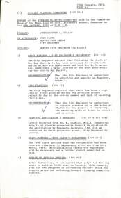 Administrative record - City of Sunshine - Commissioner Mr Alexander Alex George Gillon Collection 1976 - 1982 - Report of the forward planning committee 8th January 1981, City of Sunshine, 13th January 1981