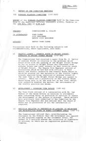 Administrative record - City of Sunshine - Commissioner Mr Alexander Alex George Gillon Collection 1976 - 1982 - Report of the forward planning committee meeting 5th May 1981, City of Sunshine, 12th May 1981
