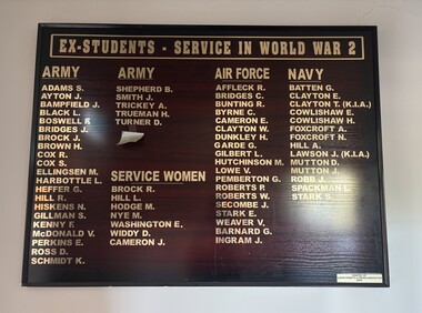 Photograph - Albion State School Ex Students Service In World War 2 Honour Board Photograph, John Alchin, 17th October 2026