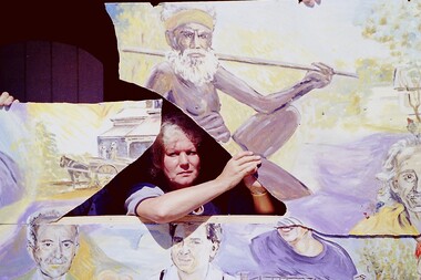 Photograph - St. Albans Community Youth Centre Damaged Mural 1999 Photographs, Sharon Walker, 25th March 1999