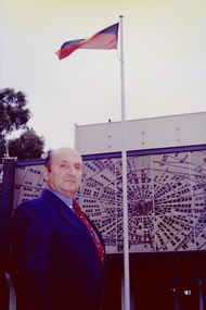 Photograph - City Of Brimbank Flying Aboriginal Flag 2000 Photographs, Ted Kloszynski, 1st June 2000