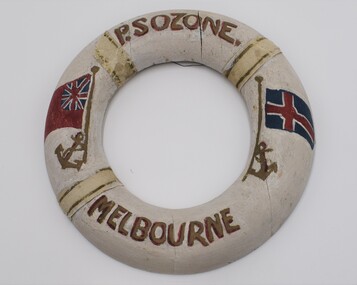 Souvenir, Miniature Life Buoy from the Ozone Paddle Steamer