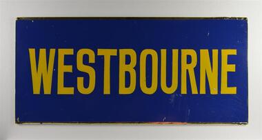 Sign - Westbourne Sign in Glass, c. 1980's