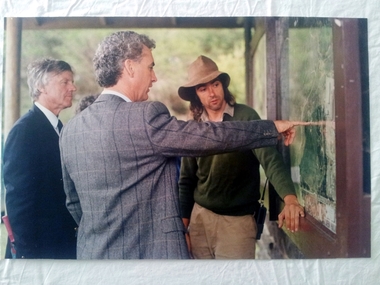 Inspecting the board on the occasion of the opening of the viewing deck, Tom Leigh Photographics, 1993-1994