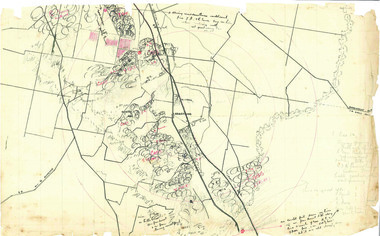 Hand-Drawn Map Centred on Armstrong by Frank Lebbell Frost Dec 1916