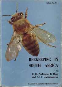 Publication, Beekeeping in South Africa. (Anderson, R. H., Buys, B and Johannsmeier, M. F.). Pretoria, 1983, 1983
