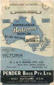 Publication, Australasian Beekeepers' Supplies. (Pender Bros. Pty. Ltd.) West Maitland, 1938, 1938