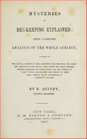 Publication, e-book, Mysteries of bee-keeping explained (Quinby, M.), New York, 1857