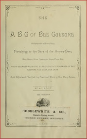 Publication, e-book, The ABC of bee culture. (Root, A. I.). Sydney, 1891, 1891