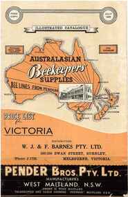 Publication, Australasian Beekeepers' Supplies. (Pender Bros. Pty. Ltd.) West Maitland, 1939. 47th edition, 1939