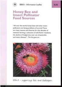 Publication, Honey bee and insect pollinator food sources. (British Beekeepers Association). Kenilworth, UK, 2012
