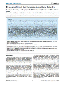 Publication, Demographics of the European apicultural industry. (Chauzat, Marie-Pierre and others). np, 2013, 2013
