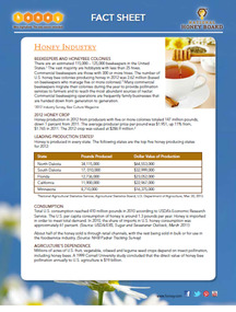Publication, Honey industry [fact sheet]. (National Honey Board). Firestone, CO, [2012]