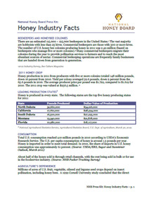Publication, Honey industry facts [National Honey Board press kit]. (National Honey Board). Firestone, CO, [2011]