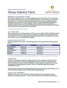 Publication, Honey industry facts [National Honey Board press kit]. (National Honey Board). Firestone, CO, [2011], [2011]