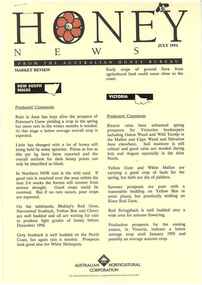 Publication, Honey News. (Australian Honey Bureau). Sydney, 1994-1999