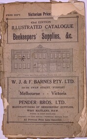 Publication, Beekeepers' Supplies 43rd Edition (Pender Bros. Ltd) Victorian Price List, 193?