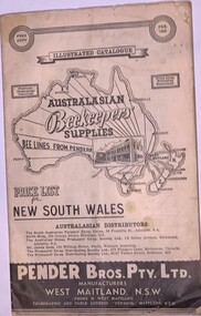 Publication, Australasian Beekeeper's Supplies (Pender Bros. Pty. Ltd) catalogue, Feb 1950