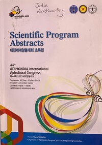 Publication, Scientific Program Abstracts 44th Apimondia International Congress, 2015