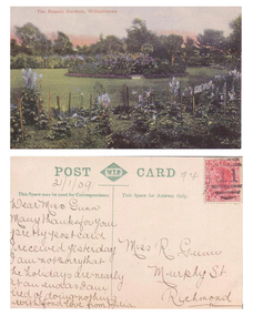 Postcard - Williamstown Botanic Gardens, Prior to 1909