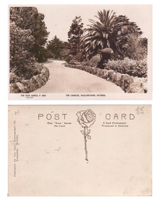 Postcard - Williamstown Botanic Gardens, c1900 - 1920