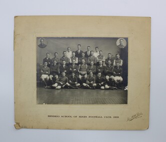 Photo, Bartlett Bros, Bendigo School of Mines Football Club, 1931, 1931