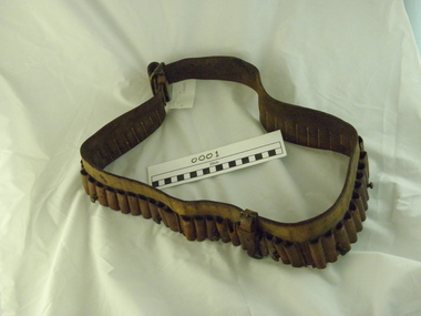 Ammunition belt, 1900 - stamped on belt