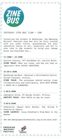 Zine Bus Flyer