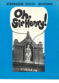 Theatre Program, Douglass Advertising Service, Oh, Sir Henry! (play) performed at the Athenaeum Theatre in 1970, 1970