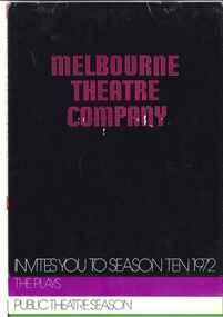 Season Brochure, Melbourne Theatre Company Season Ten 1972