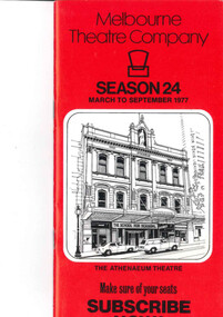 Theatre Company Brochure, Melbourne Theatre Company Season 24 1977