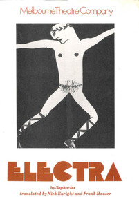 Theatre program, Electra, (play) by Sophocles performed by the Melbourne Theatre company at the Athenaeum Theatre commencing 13 June 1978