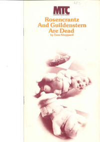 Theatre program, Rosencrantz and Guildenstern are Dead (play) by Tom Stoppard  performed at the Athenaeum Theatre commencing 26 March 1980