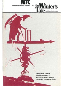 Theatre Program, The Winter's Tale (play) by William Shakespeare  performed by the Melbourne Theatre Company at the Athenaeum Theatre commencing 27 July 1983
