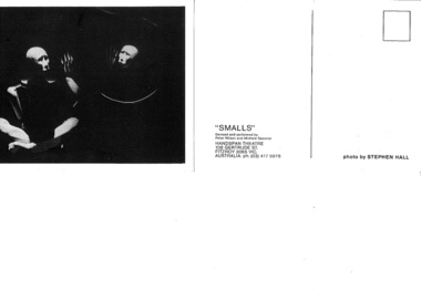 Newspaper article, Smalls (puppetry) performed at the Athenaeum Theatre Two in 1986