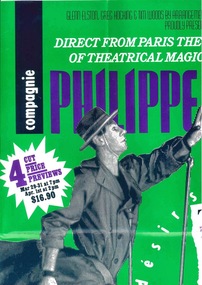 medium poster, Desirs Parade (Compagnie Philippe Genty) (variety) performed at the Athenaeum Theatre commencing 29 March 1989
