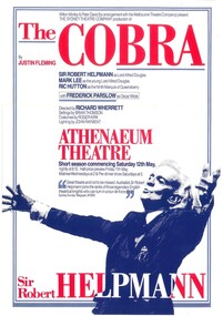 Theatre program, The Cobra (play) by Justin Fleming performed at the Melbourne Athenaeum Theatre commencing 12 May 1983