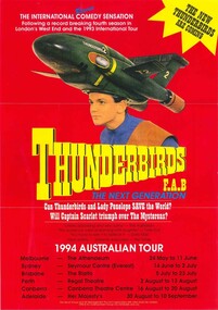 Theatre flyers, Thunderbirds F.A.B. - The Next Generation (comedy) performed at Athenaeum Theatre, Melbourne commencing 25 May 1994