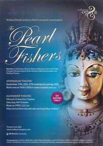 Theatre Poster, The Pearl Fishers (opera) performed by Melbourne Opera at Athenaeum Theatre commencing 19th September 2014