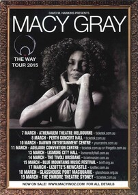 Theatre Poster, Macy Gray - The Way Australian Tour 2015 (music) performed at Athenaeum Theatre Melbourne on 7 March 2015